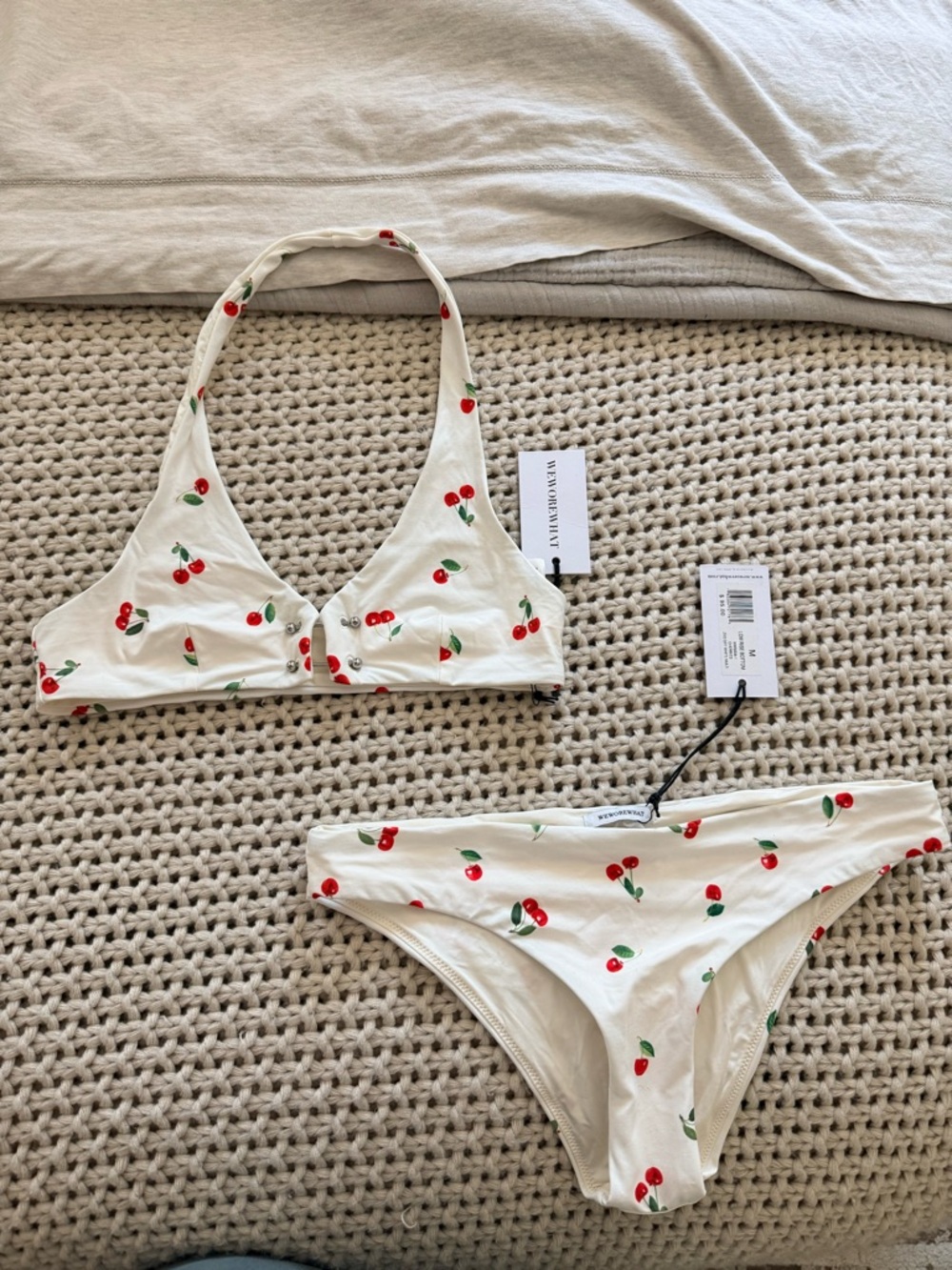 WeWoreWhat Cherry Bikini NWT